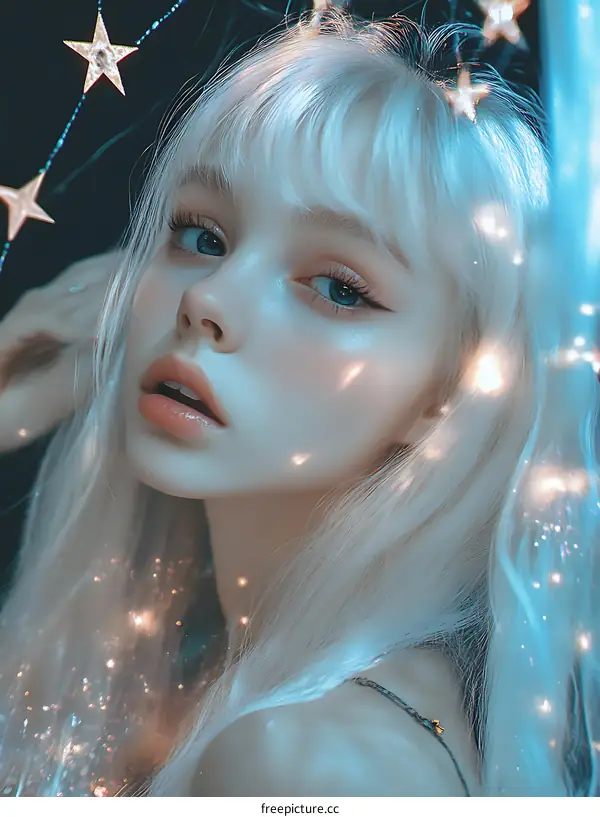 A Young Woman with Magical Light