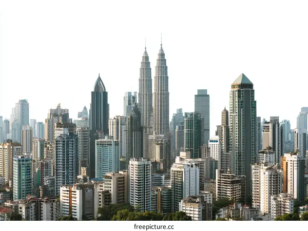 Modern Skyline Cityscape with High-Rise Buildings