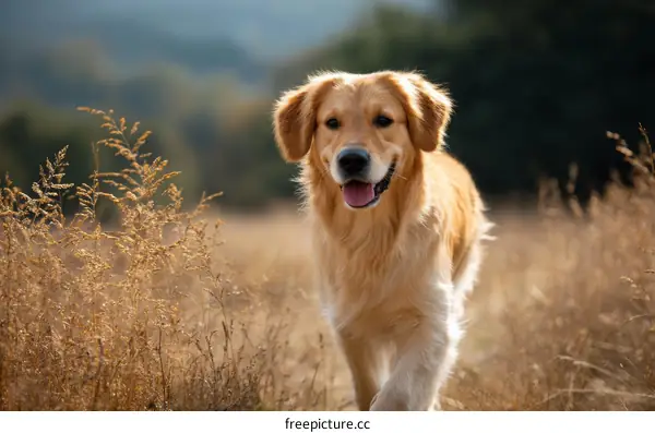 Golden Retriever in a Field