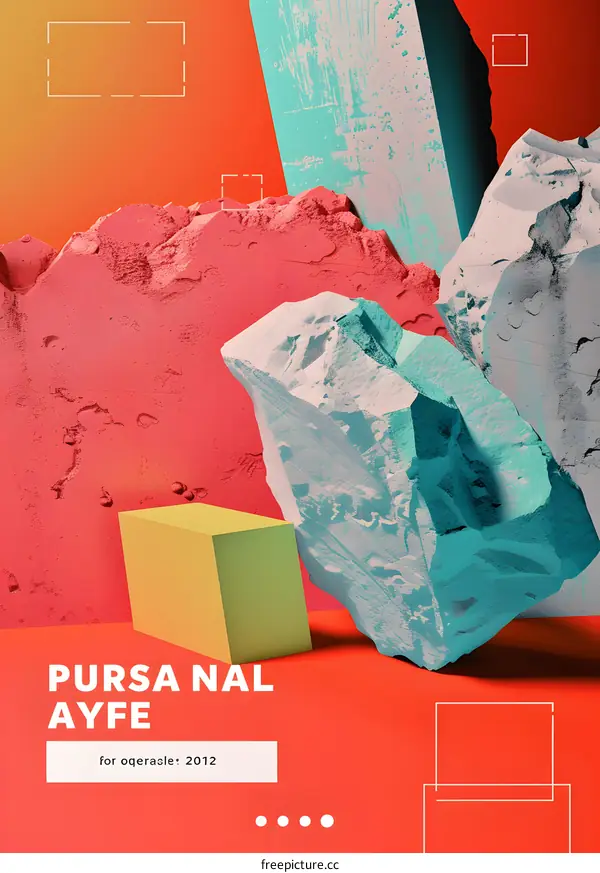 Abstract Art with Red Yellow and Blue Colors