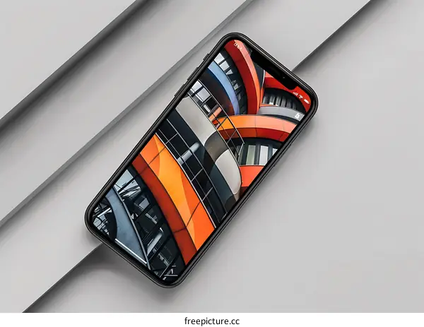 Modern Architecture Building On Mobile Phone