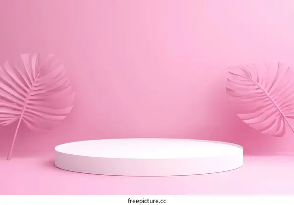 Pink Aesthetic Minimalist Product Display