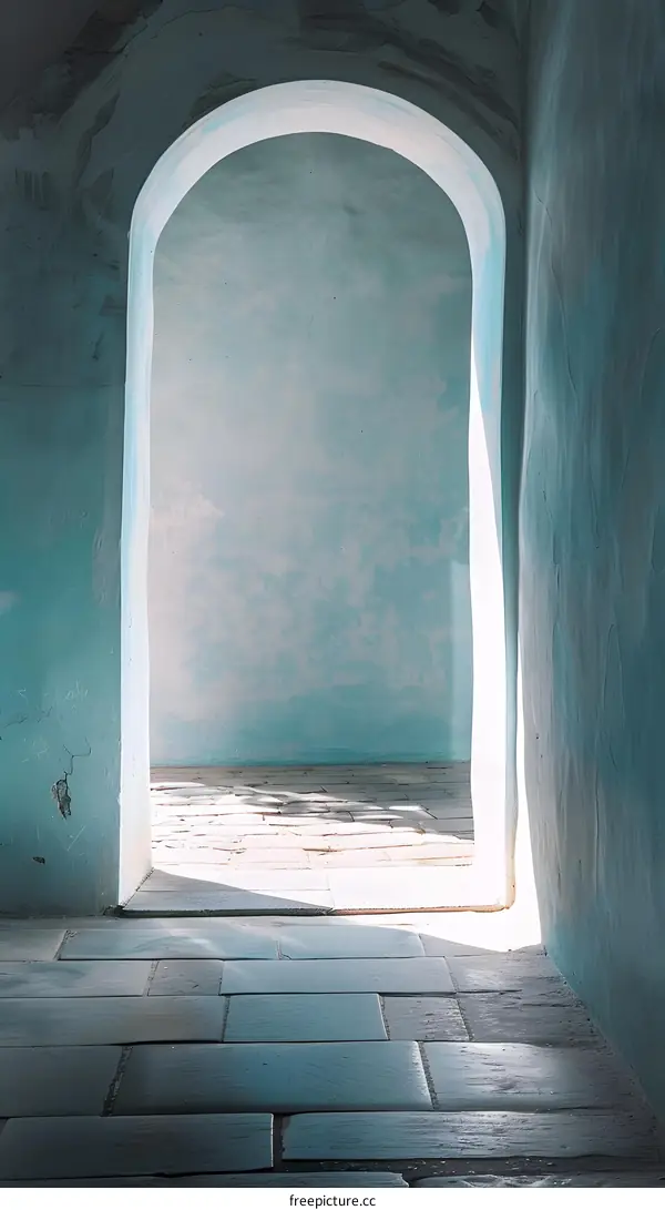 Light Shining Through an Archway in a Building