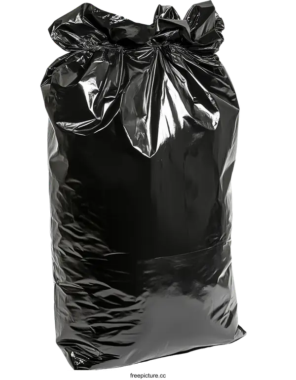 [Transparent Background PNG]Large Black Plastic Garbage Bag