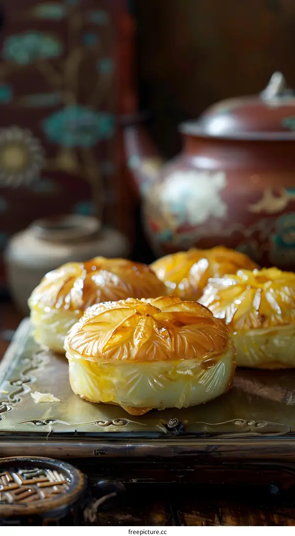 Golden Brown Pastry with Flaky Crust