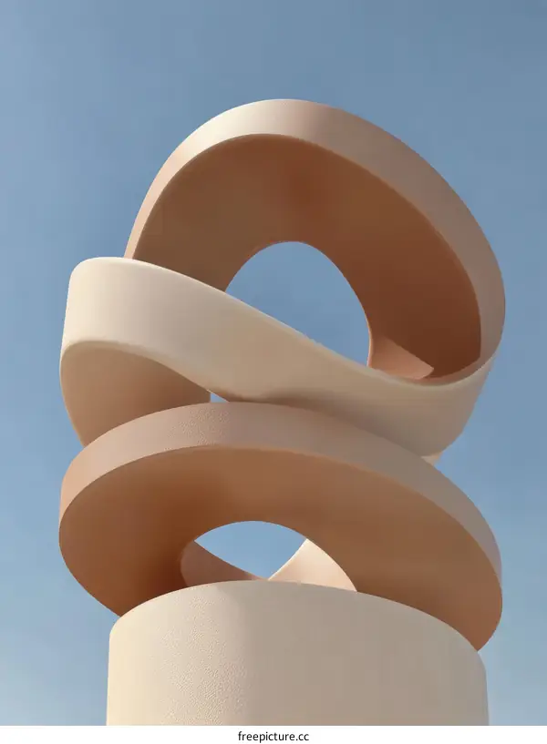 Abstract Architectural Design in Soft Tones