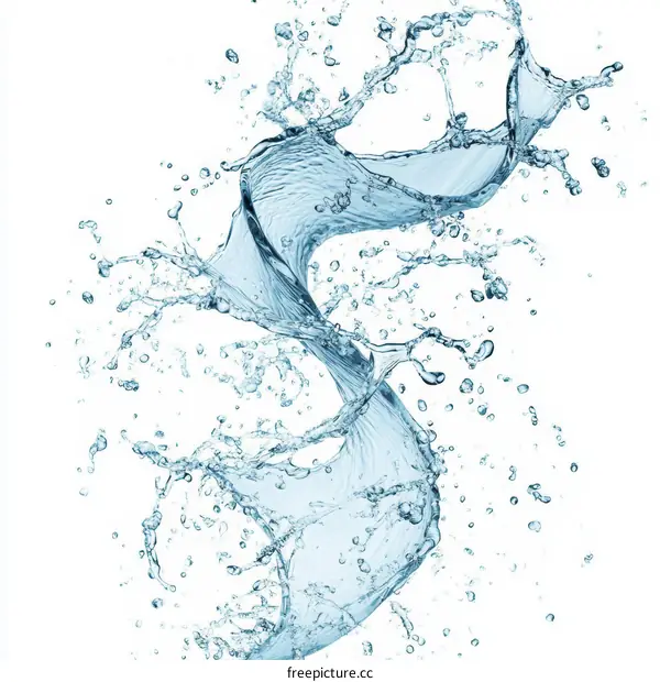 Abstract Water Splash Art Design