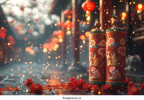 Spring Festival Fireworks Display in China