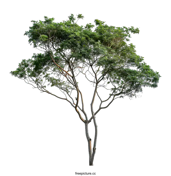 [Transparent Background PNG]Green Tree Isolated on White Background