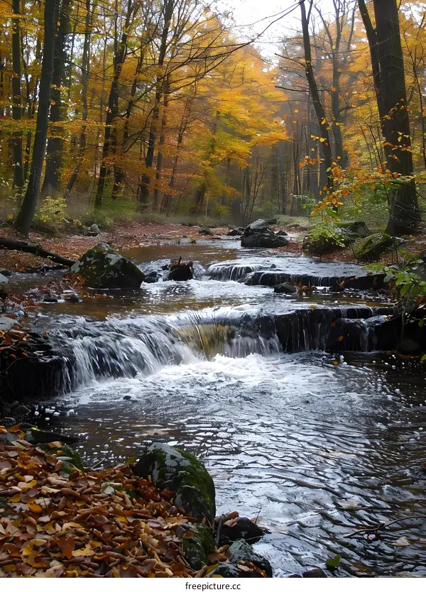 Autumn Creek in the Forest