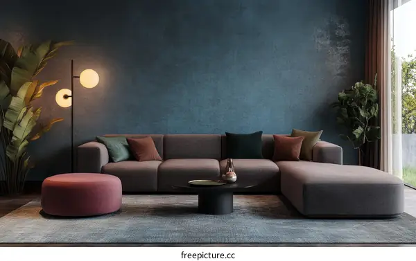 Modern Living Room Interior Design Illustration