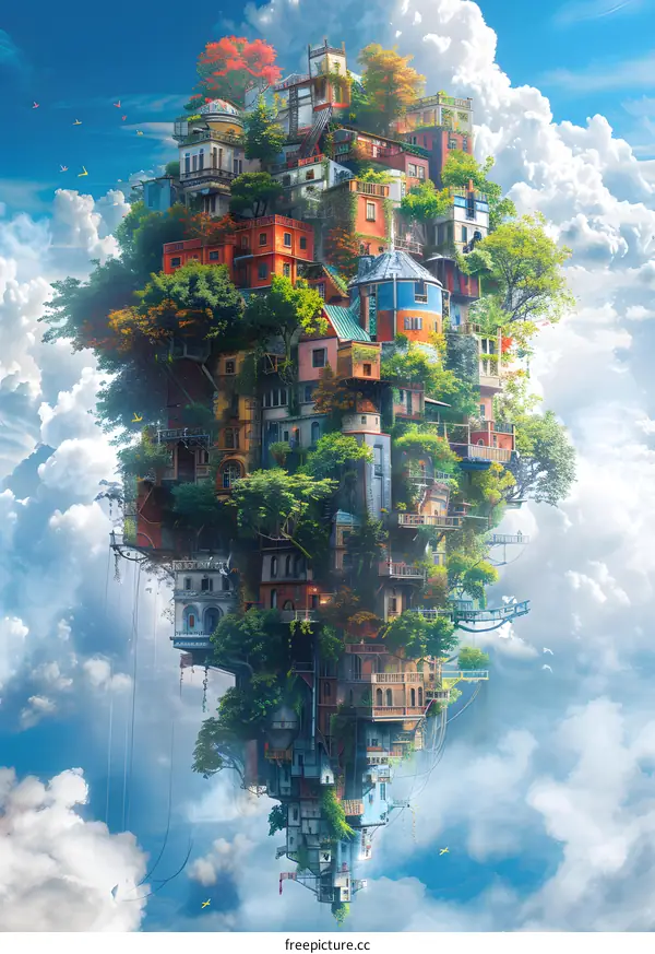 Surreal City in the Sky