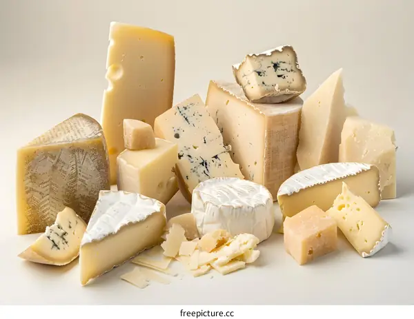 Assortment of Delicious Cheeses