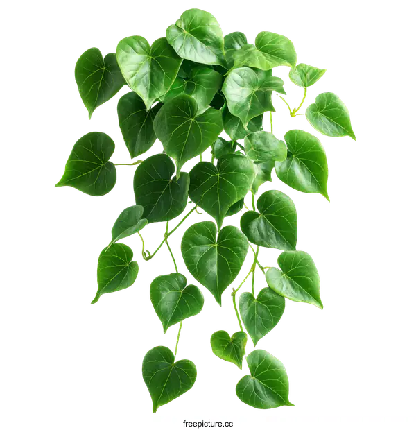 [Transparent Background PNG]Heart-Shaped Leaves Hanging Plant Image
