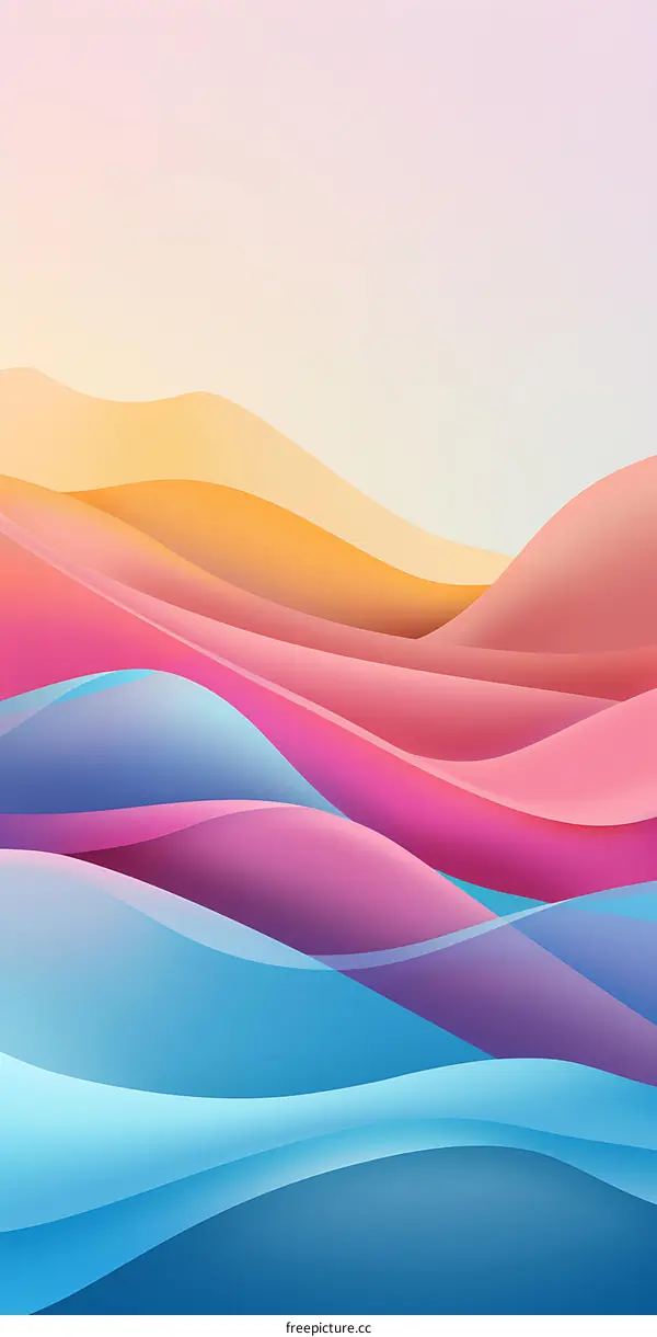 Abstract Wavy Background with Pastel Colors