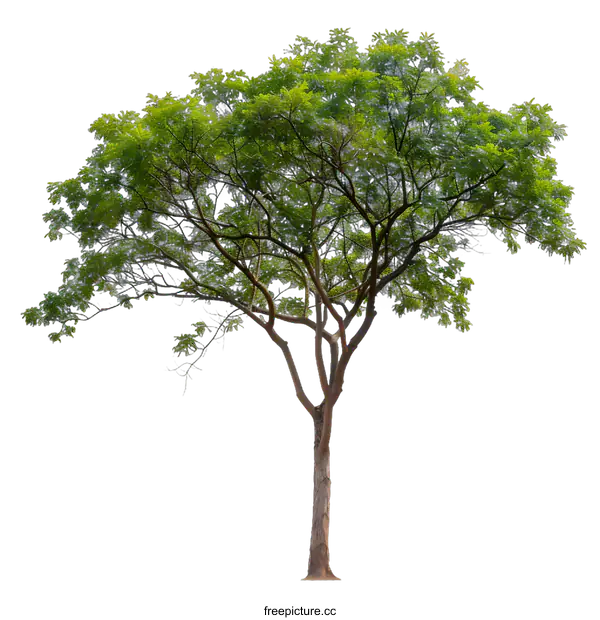 [Transparent Background PNG]Isolated Green Tree With White Background