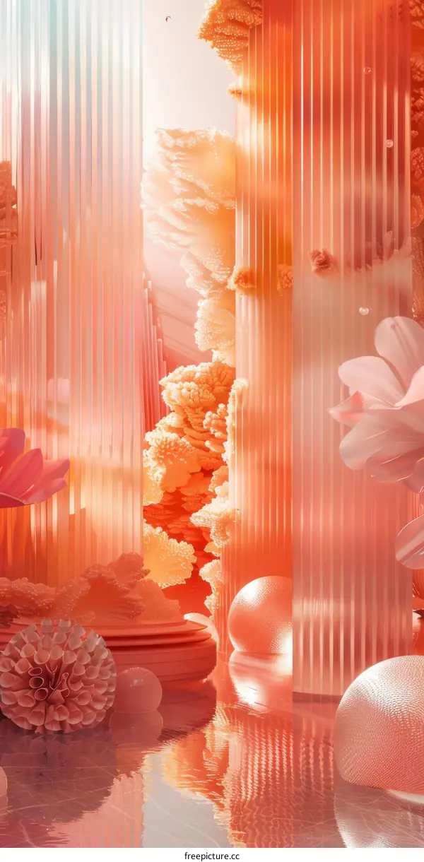 Underwater Paradise: Coral Reefs and Flowers