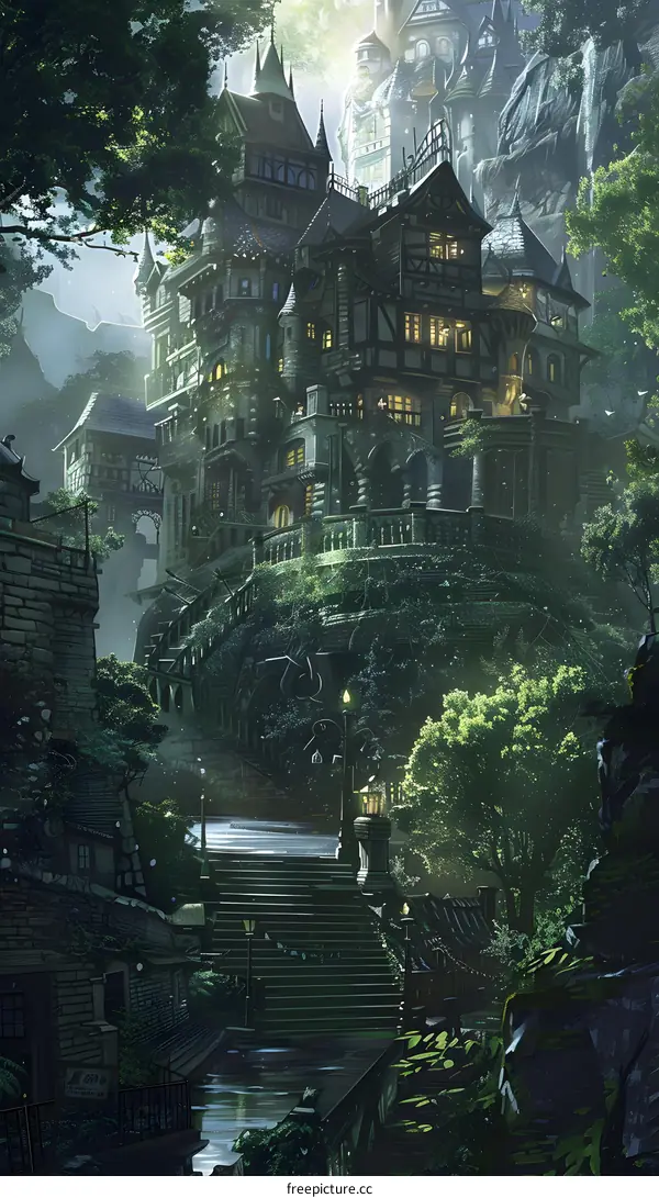 Fantasy Castle in the Forest