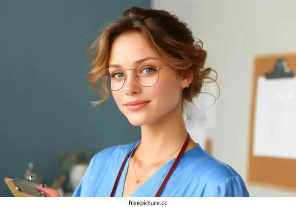 Female Doctor Portrait in Medical Uniform