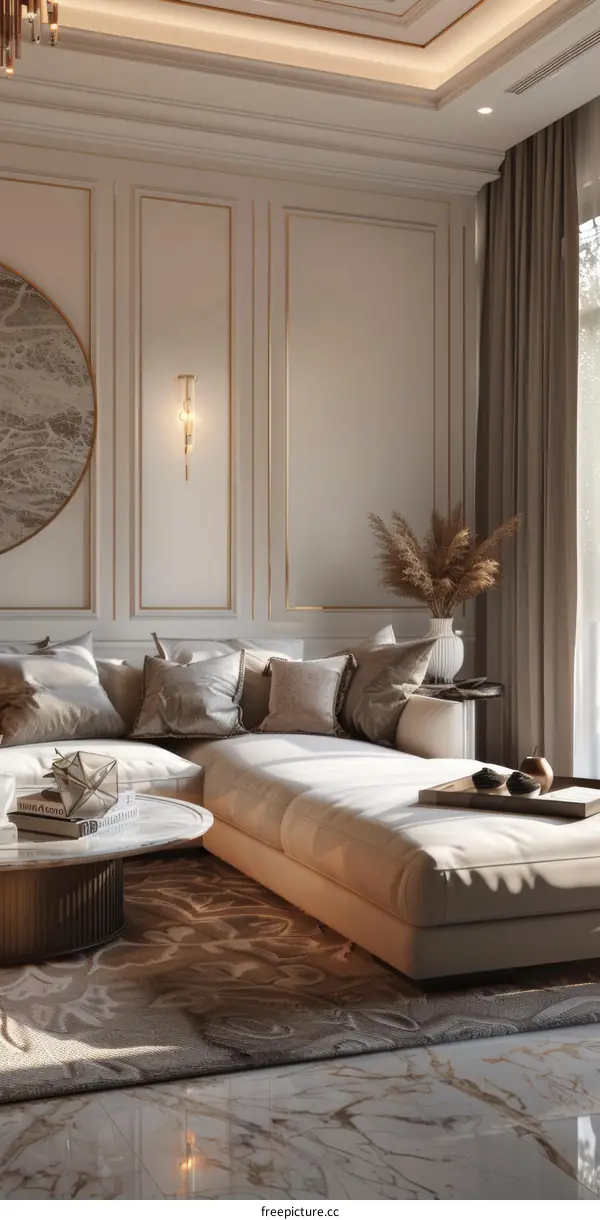 Luxurious Modern Minimal Style Living Room