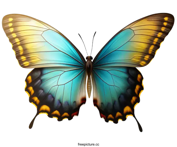 [Transparent Background PNG]Beautiful Colorful Illustration of a Butterfly