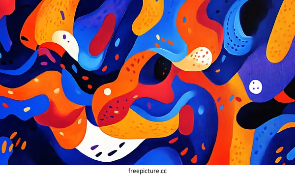 Abstract Colorful Geometric Shapes Design