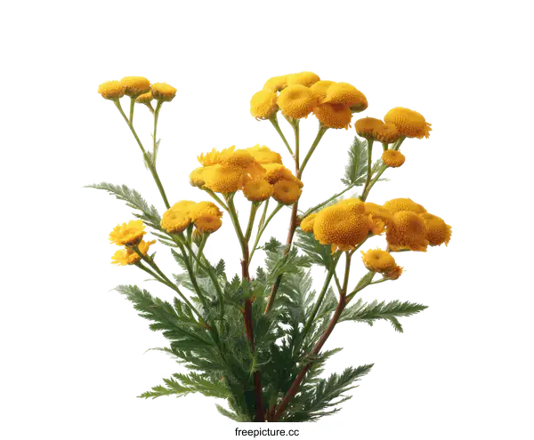 [Transparent Background PNG]Close up of Yellow Flowers and Green Leaves