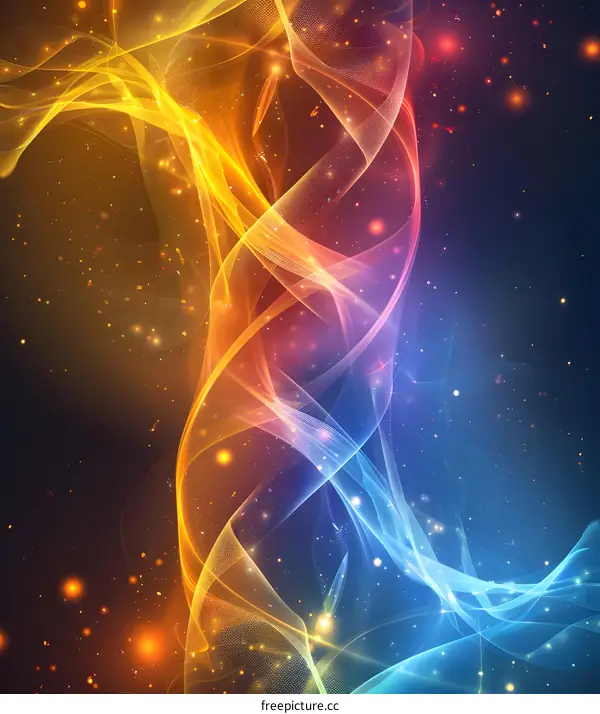 Abstract Colorful Light Trails Background