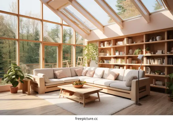 A bright and airy living room with a large windows