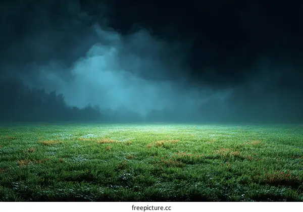 Mysterious Night Foggy Meadow