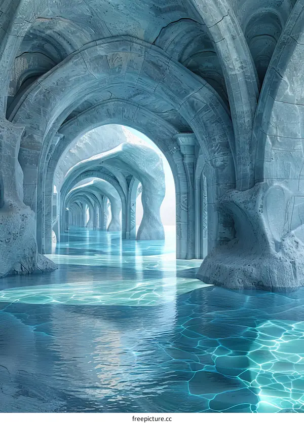 Mystical Ice Palace: Frozen Architecture