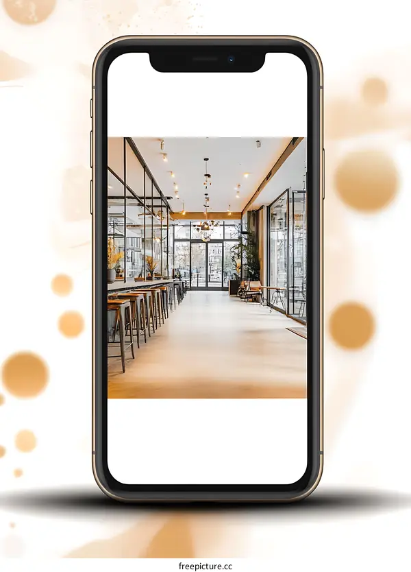 Modern Interior Design Of A Cafe With Glass Walls