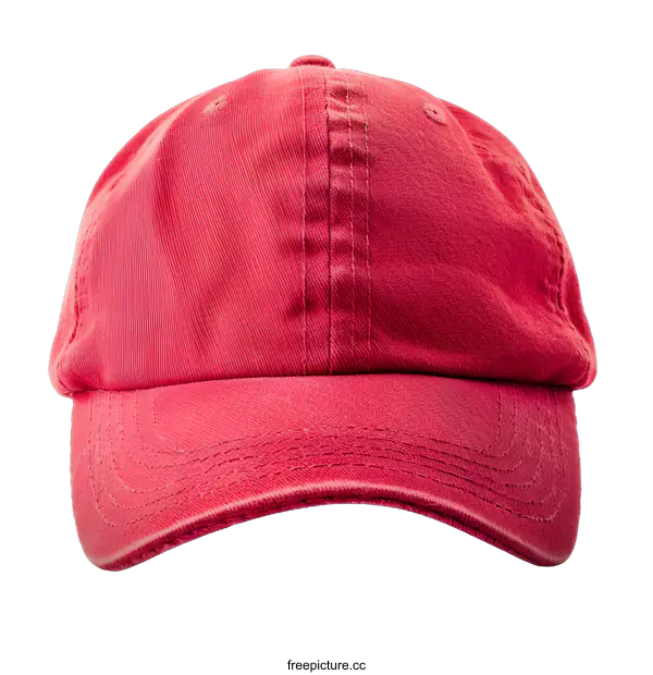 [Transparent Background PNG]Red Baseball Cap Isolated on White Background