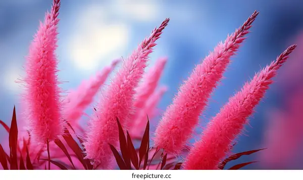 Beautiful Pink Fluffy Flower Blossoms in Nature
