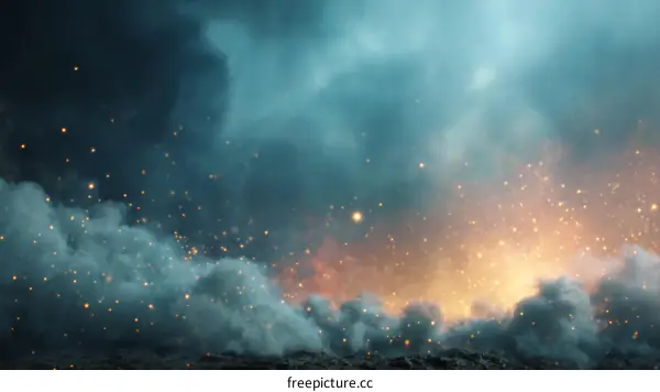 Dramatic Explosion and Smoke Effect