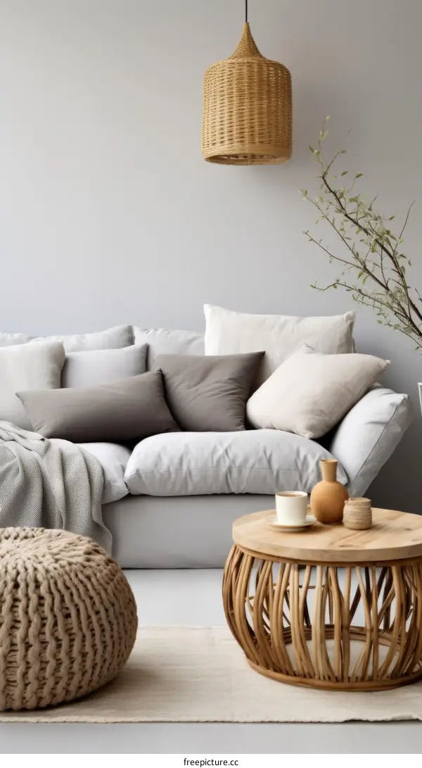 Modern minimalist living room interior design