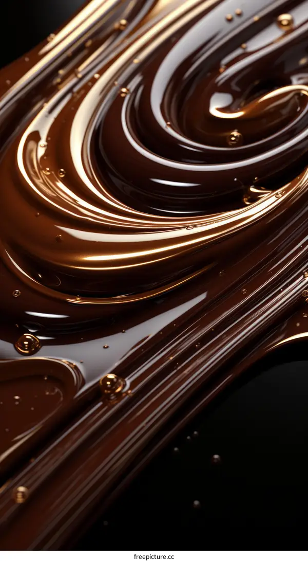 Close-up of a Chocolate Swirl