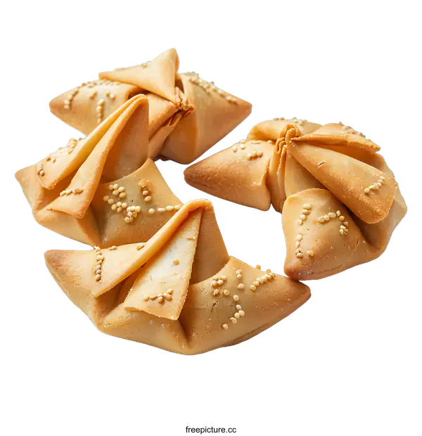 [Transparent Background PNG]Five star shaped cookies on a white background