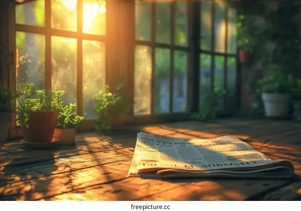 Sunlight through the window