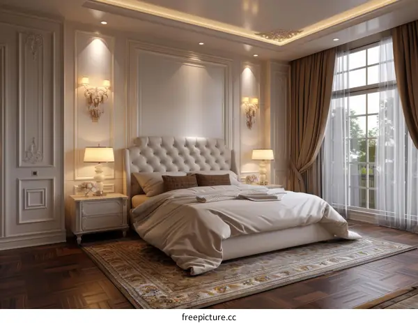 Luxury Bedroom Interior Design Illustration