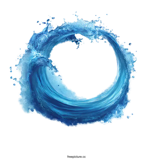 [Transparent Background PNG]Water Wave Circle Abstract Background Image