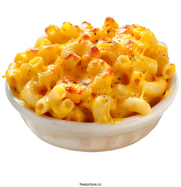 [Transparent Background PNG]Bowl of Macaroni and Cheese