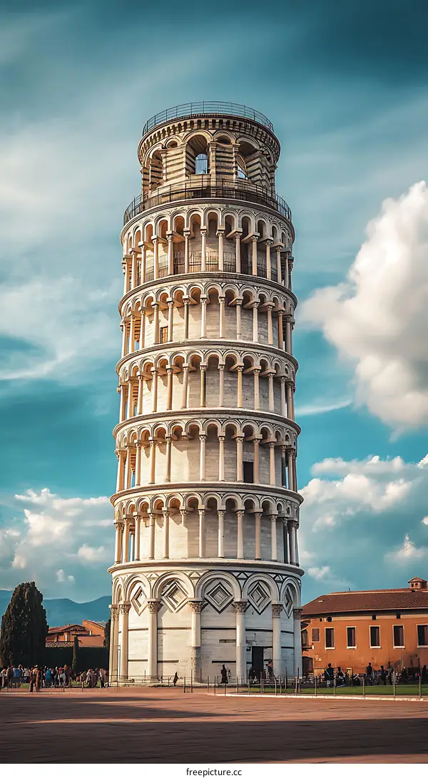 Leaning Tower of Pisa, Italy, Famous Landmark, Architectural Wonder, Historic Tower