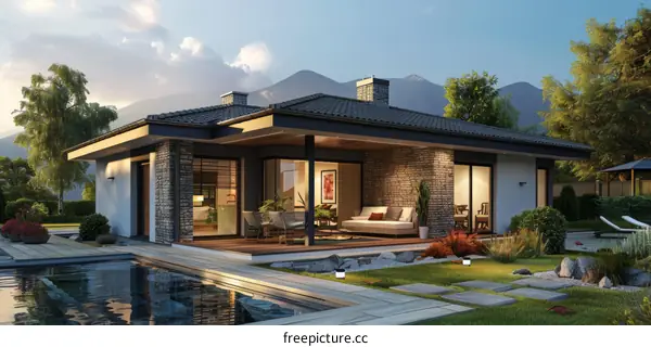 Modern European Style Villa Exterior Design