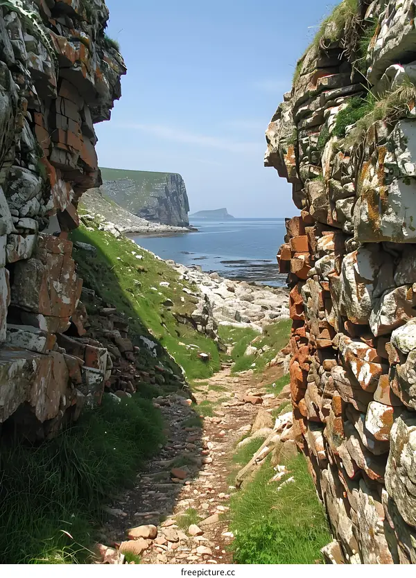 Rocky Coastal Path to the Sea