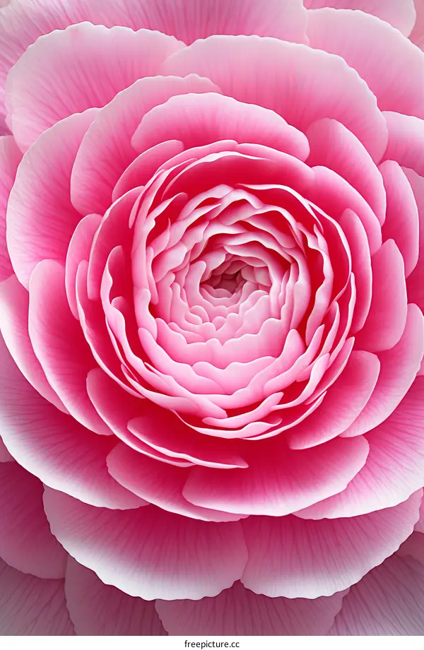 Delicate Fragrant Pink Peony in Full Bloom