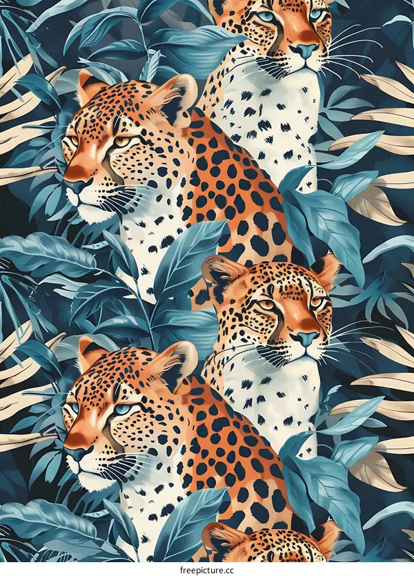 Cheetah Animal Print Pattern Illustration