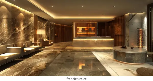 Luxury Spa Reception Area Design