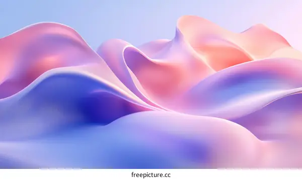 Abstract Soft Pastel Colors Waves Design