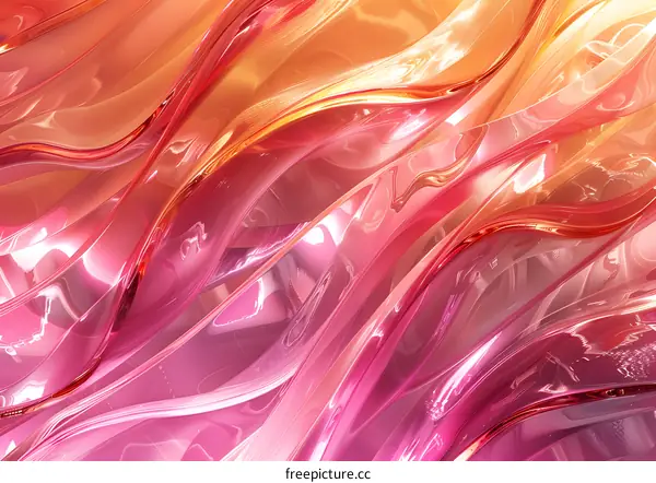 Abstract Pink and Orange Swirls Background
